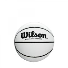 Мяч баскетбольный для автографов W WILSON AUTOGRAPH MINI BBALL SS19 белый/коричневый OSFA