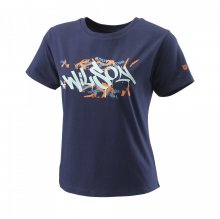 Футболка Wilson жен. PARIS HOPE TECH TEE PEACOAT синий/мультиколор LG