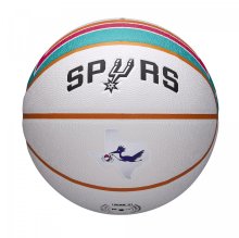 Мяч баскетбольный Wilson NBA TEAM CITY COLLECTOR BSKT SAN SPURS SZ7 белый/голубой 7