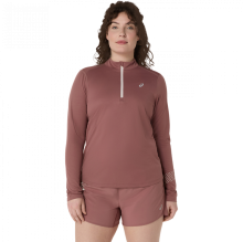 Лонгслив ASICS ASICS ICON 1/2 ZIP LS TOP жен. бордовый M