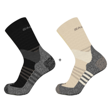 Носки Salomon X ULTRA ACCESS CREW 2-PACK уни. черный-бежевый 39/41